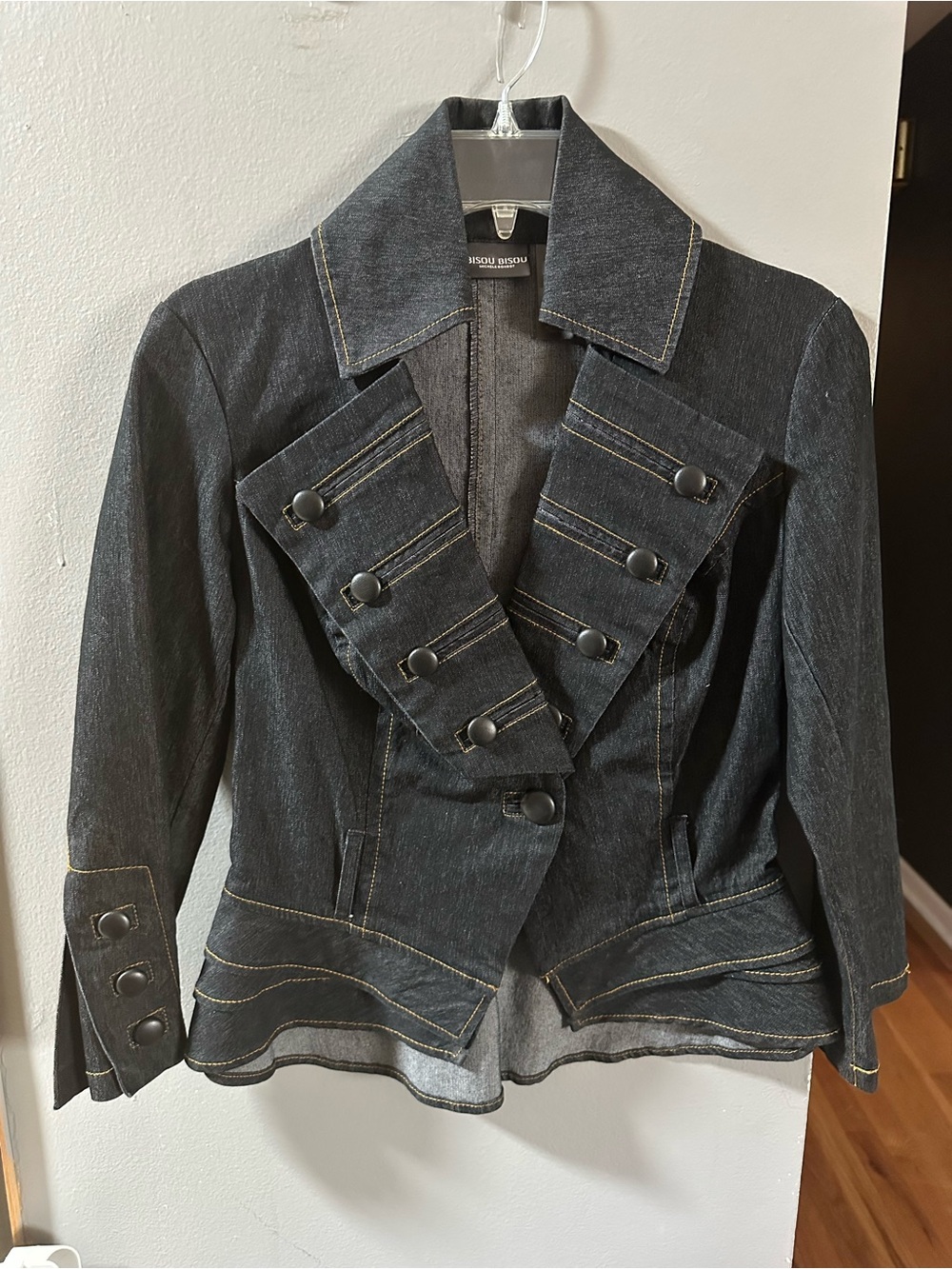 Bisou Bisou Structured Dark Denim Jacket - Picture 2 of 10